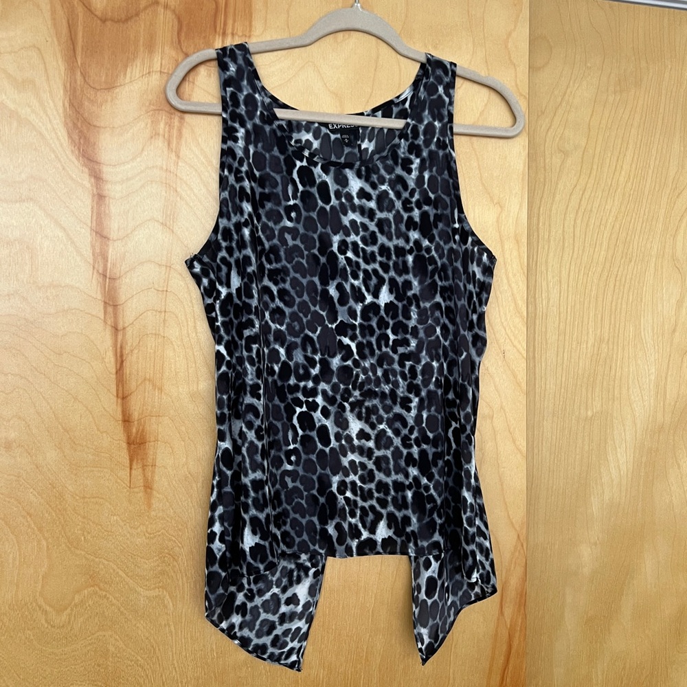 Express cheetah print blouse